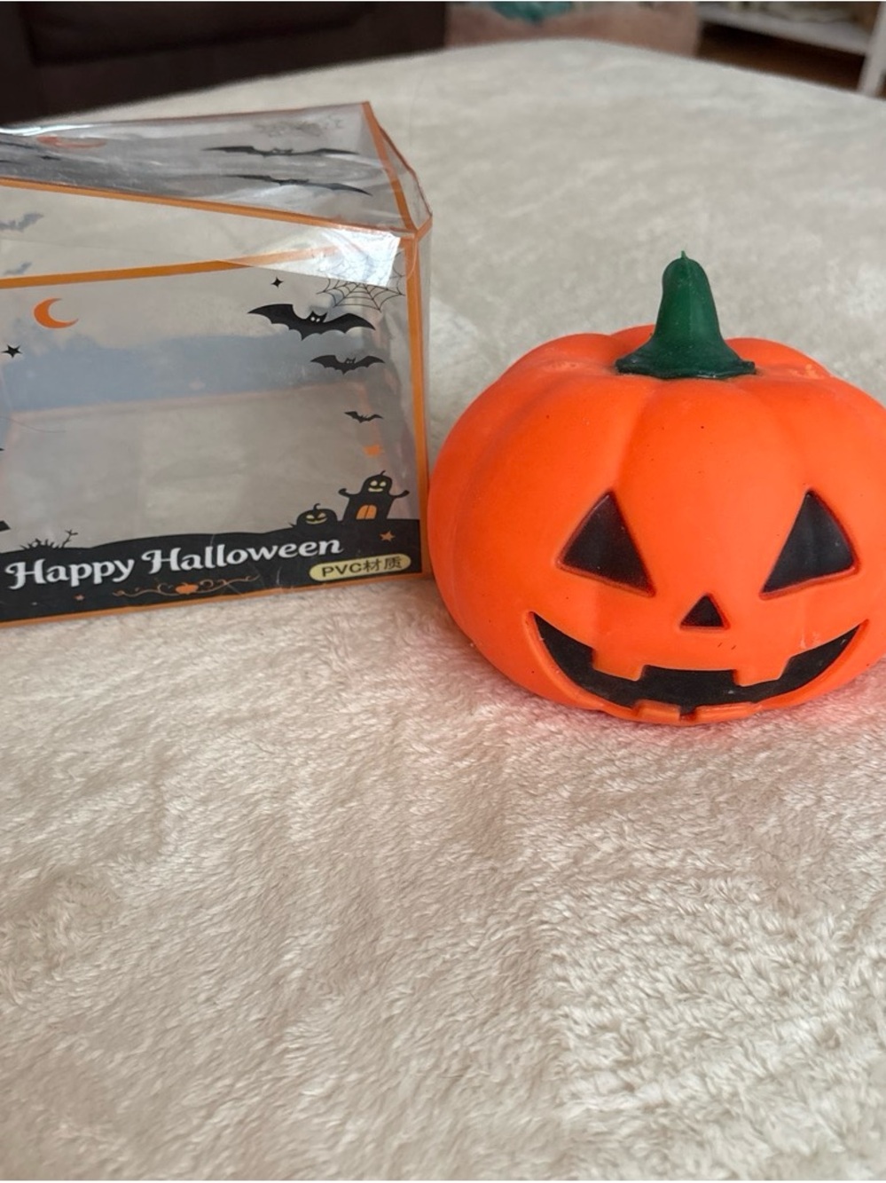 Kids Halloween Pumpkin Jack-O'-Lantern large squishy- Orange